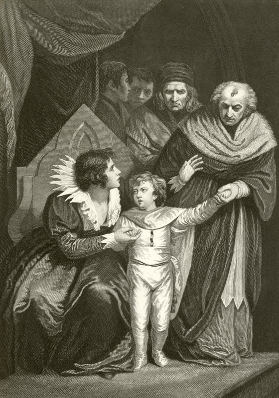 Elizabeth Woodville feladja fiát alkotó: John Opie