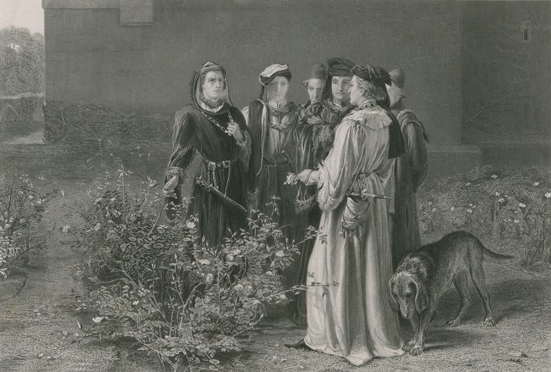 A jelenet a templomkertben, VI. Henrik király, első rész alkotó: John Pettie