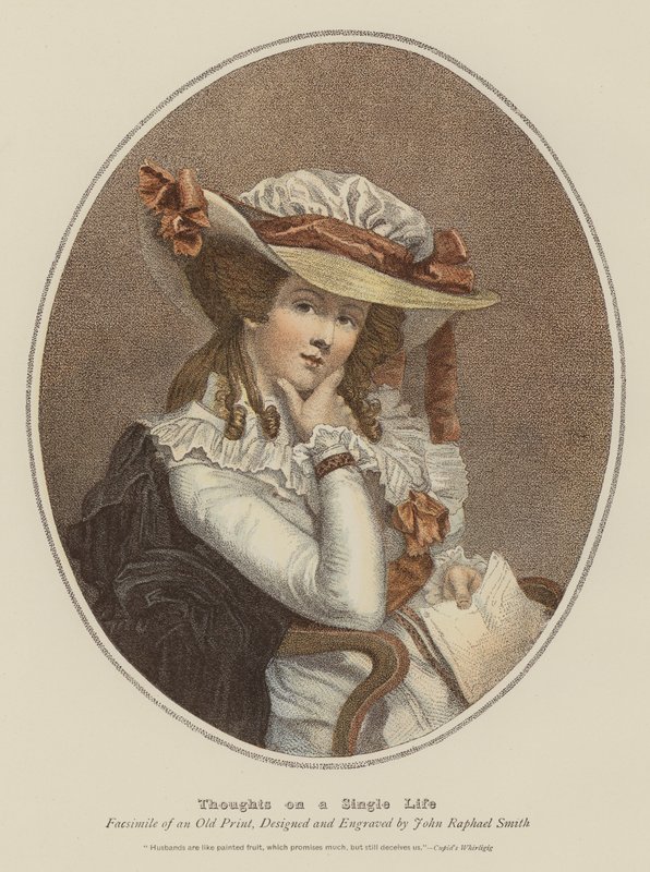Gondolatok az egyedülálló életről (chromolitho) alkotó: John Raphael Smith