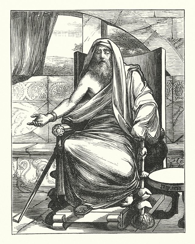 "Capys, a látás nélküli látó" (metszet) alkotó: John Reinhard Weguelin