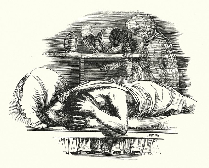 Lucretia szelleme (metszet) alkotó: John Reinhard Weguelin