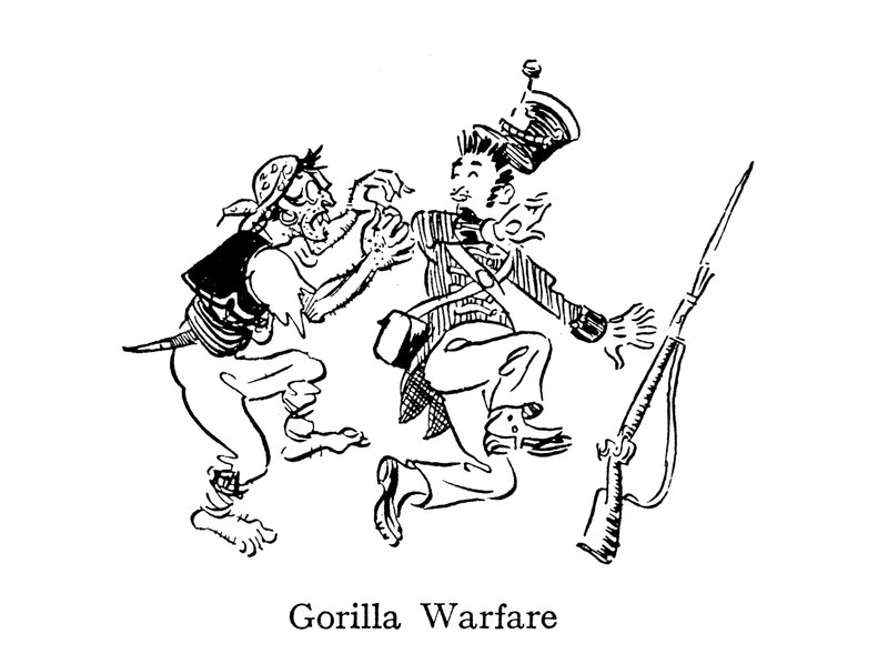 Gorilla Warfare, ahogy Spanyolországban és Portugáliában a napóleoni háborúk idején gyakorolták alkotó: John Reynolds