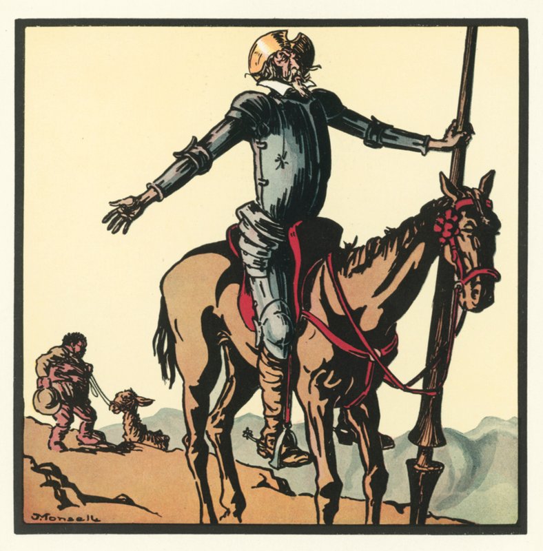 Kensington Rhymes: Don Quijote (színes litó) alkotó: John Robert (after) Monsell