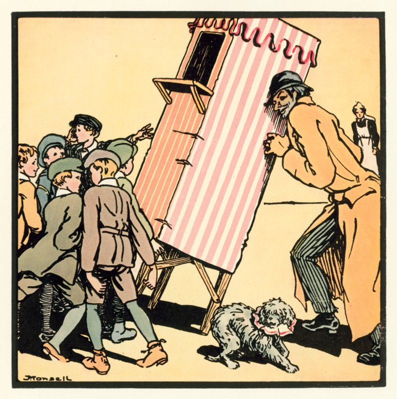 Kensington Rhymes: The Punch and Judy Show (színes litho) alkotó: John Robert (after) Monsell