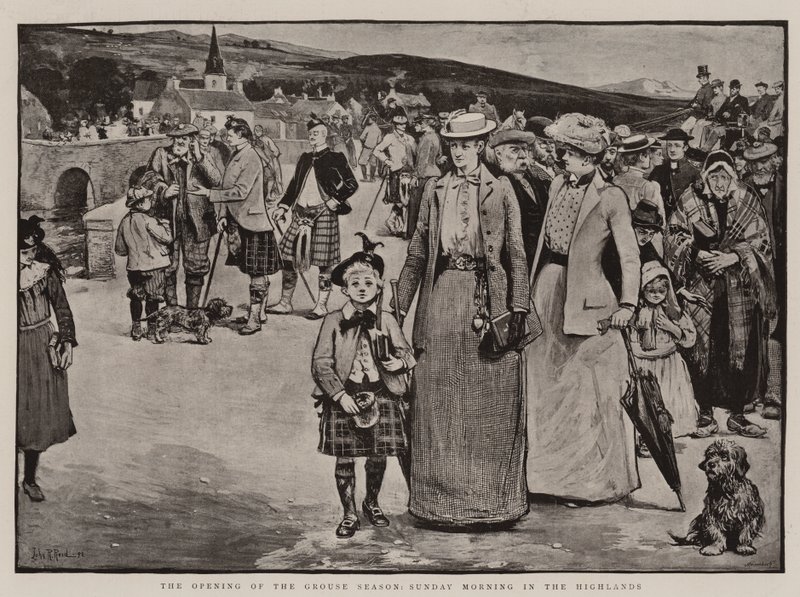 A nyírfajd-szezon megnyitója, Vasárnap reggel a Felvidéken alkotó: John Robertson Reid