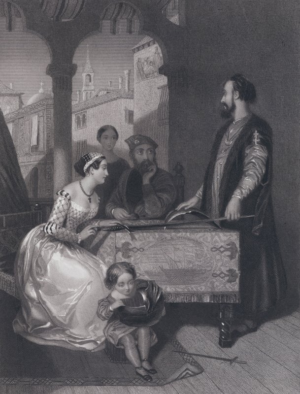 Gentile Bellini és a nagy Enrico Dandolo leszármazottai (metszet) alkotó: John Rogers (after) Herbert