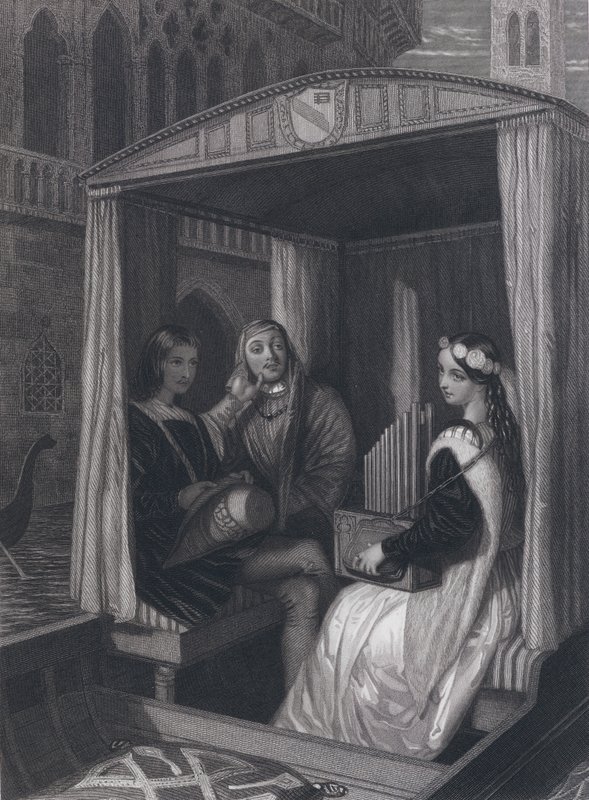 Lady Viola és oktatói (metszet) alkotó: John Rogers (after) Herbert