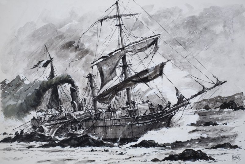 Pourquoi Pas (gouache, papír) alkotó: John S. Smith