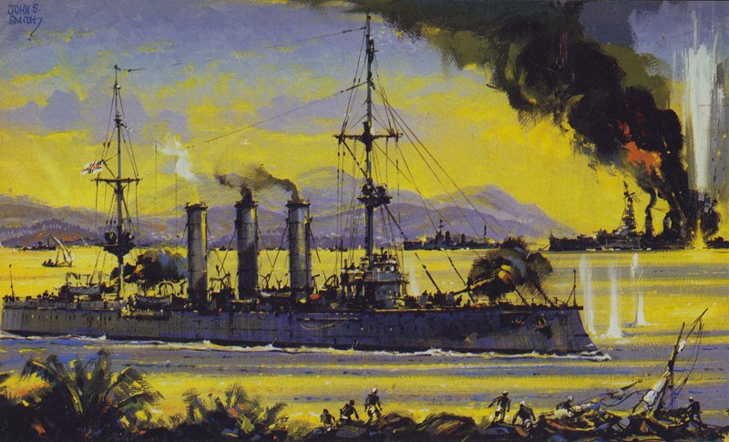 Emden (színes litográfia) alkotó: John S. Smith
