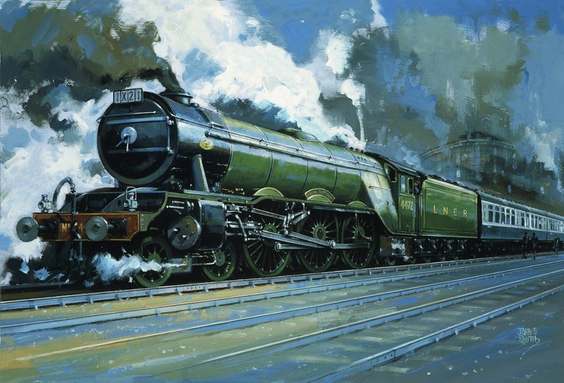 A repülő skót (gouache, papír) alkotó: John S. Smith