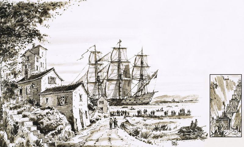 Languedoc lakói soha nem láttak nagy hajókat. alkotó: John S. Smith