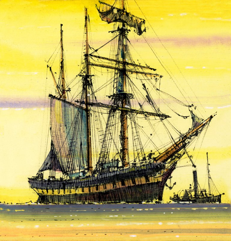 Ismeretlen vitorlás hajó alkotó: John S. Smith