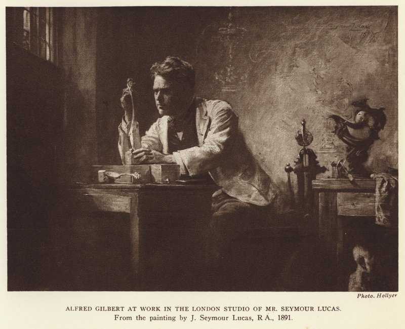 Alfred Gilbert, angol szobrász (fotogravír) alkotó: John Seymour (after) Lucas