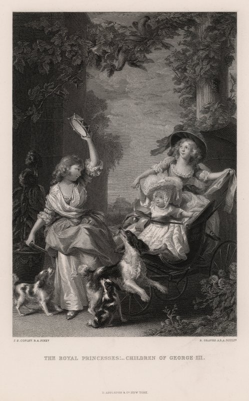 A királyi hercegnők: III. György gyermekei (metszet) alkotó: John Singleton (after) Copley