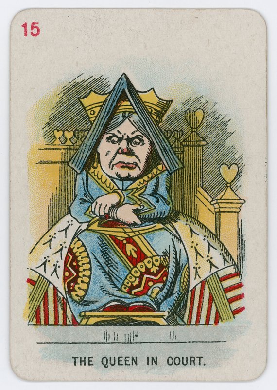 A királynő az udvarban alkotó: John Tenniel