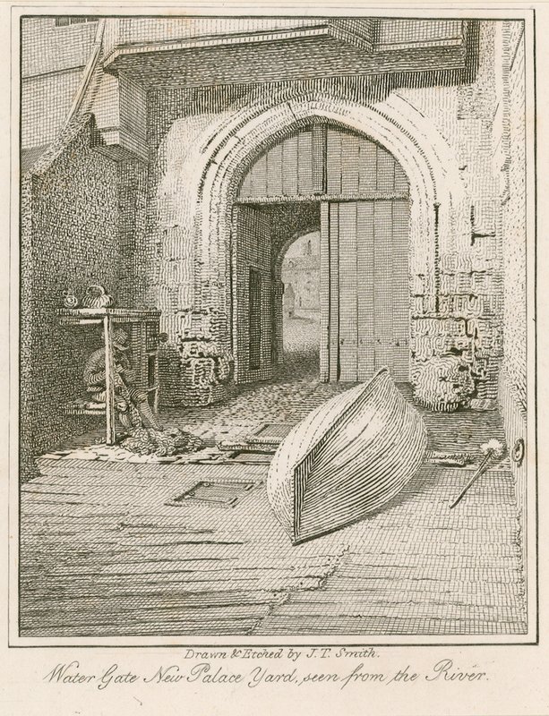 Water Gate, New Palace Yard, Westminster Palace alkotó: John Thomas Smith