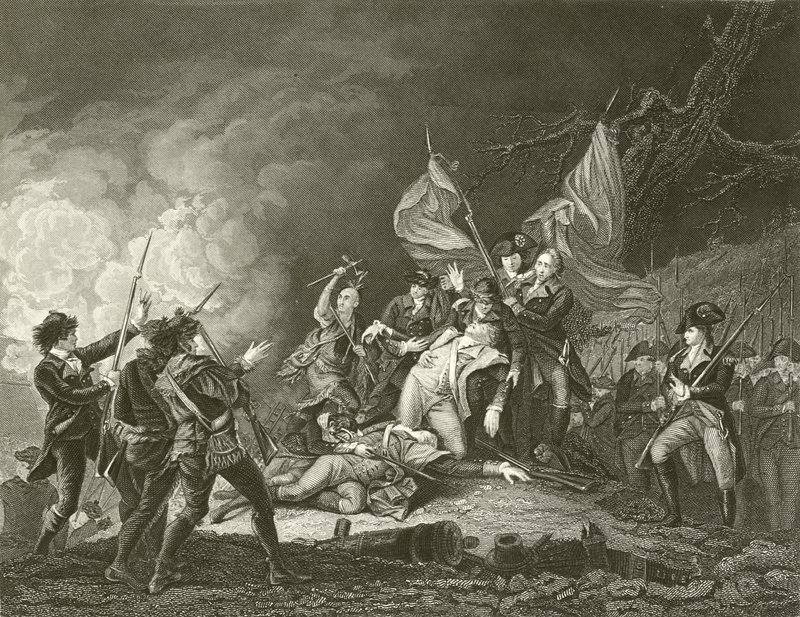 Montgomery tábornok halála alkotó: John Trumbull