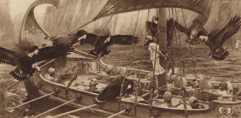 Ulysses és a szirénák alkotó: John William Waterhouse