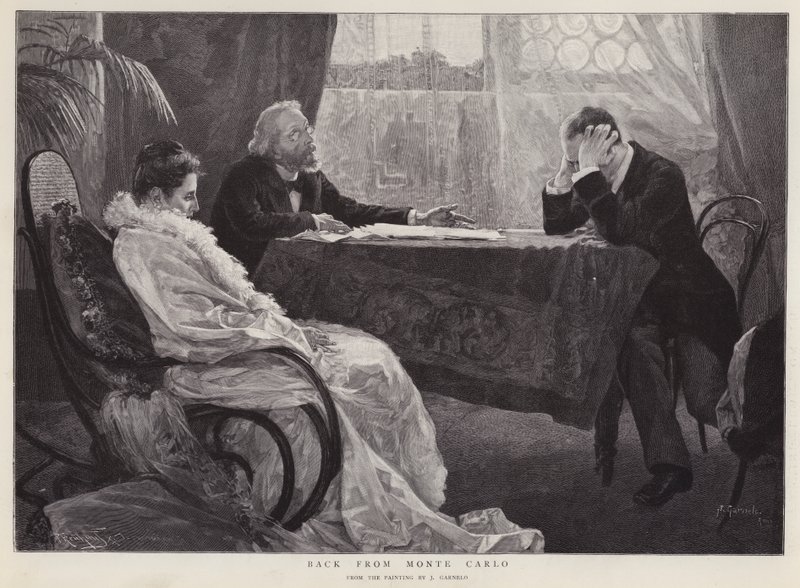 Vissza Monte Carlóból (litho) alkotó: Jose Garnelo y Alda