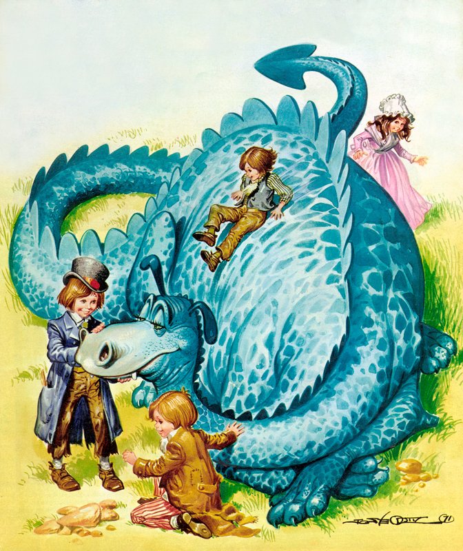 A szelíd sárkány (színes litográfia) alkotó: Jose Ortiz