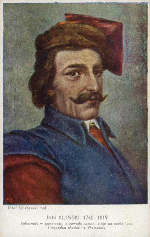 Jan Kilinski, a lengyelországi orosz uralom elleni Kosciuszko-felkelés lengyel katonai vezetője (színes litó) alkotó: Josef Wincenty Kruszewski