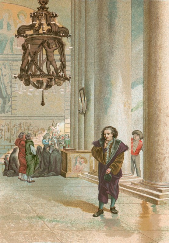Galilei a pisai katedrálisban alkotó: Josep or Jose Planella Coromina