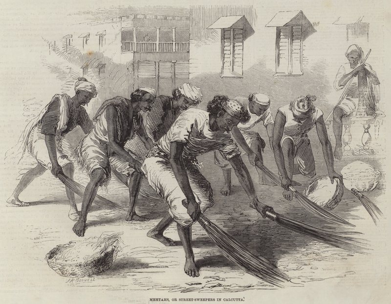 Mehták, vagy utcaseprők Kalkuttában alkotó: Joseph Austin Benwell