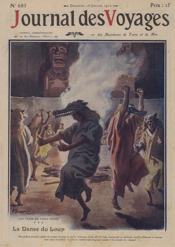 Farkastánc, fesztivál az ókori Peruban alkotó: Joseph Charles after Beuzon