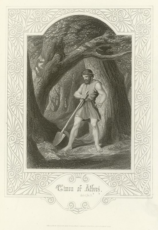 Athéni Timon, IV. felvonás, iii. jelenet alkotó: Joseph Kenny Meadows
