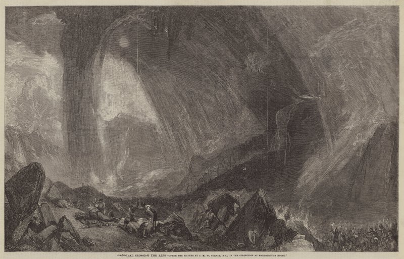 Hannibál átkelése az Alpokon alkotó: Joseph Mallord William Turner