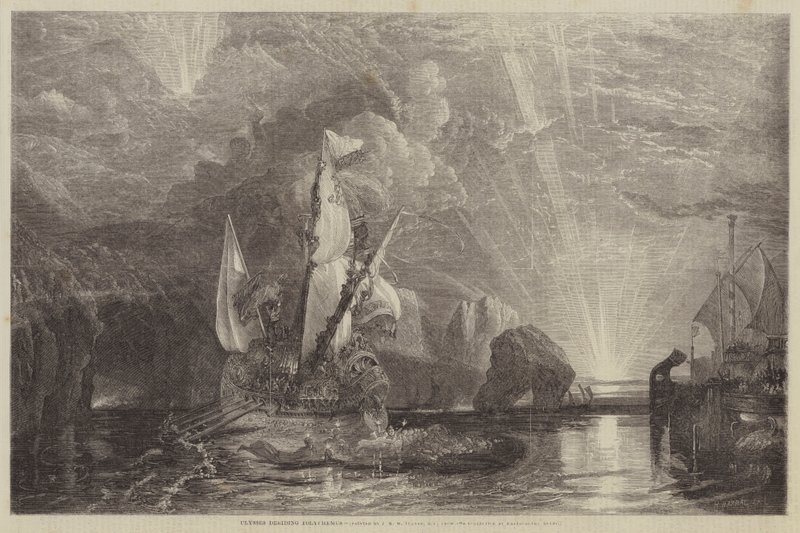 Odüsszeusz gúnyolódik Poliphemoszon alkotó: Joseph Mallord William Turner