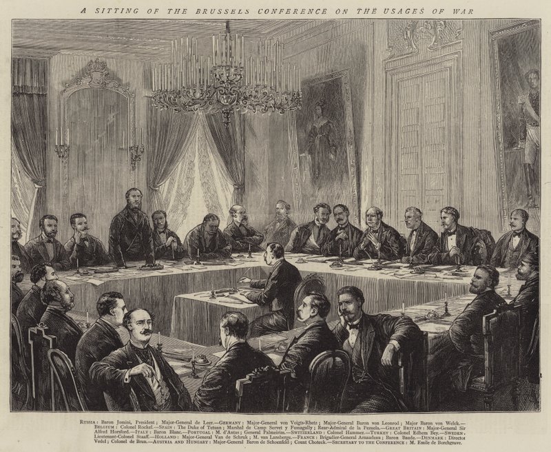 A háború használatáról szóló brüsszeli konferencia ülése alkotó: Joseph Nash