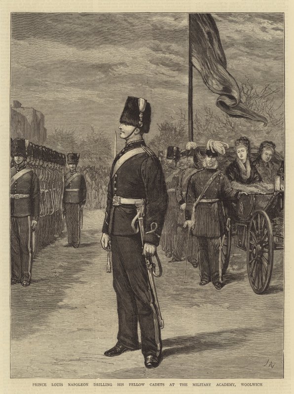 Lajos Napóleon herceg fúrja kadét társait a Woolwichi Katonai Akadémián alkotó: Joseph Nash