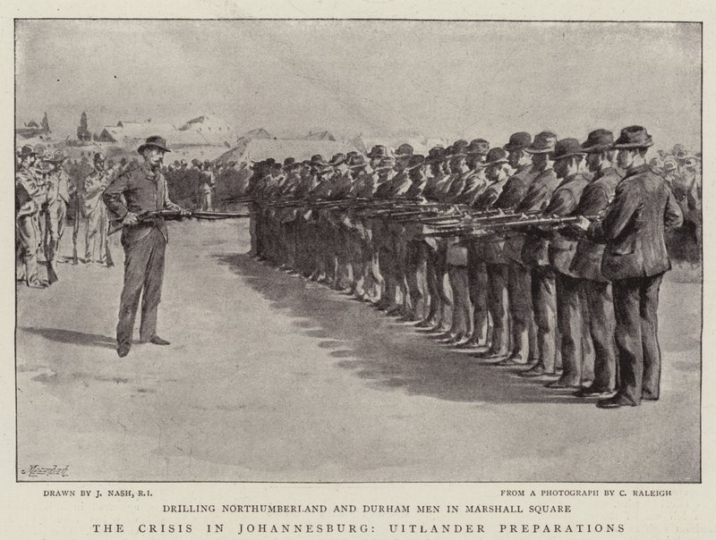 A válság Johannesburgban, Uitlander Előkészületek alkotó: Joseph Nash