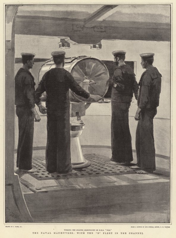 A haditengerészeti manőverek, a B-flottával a La Manche-csatornában alkotó: Joseph Nash