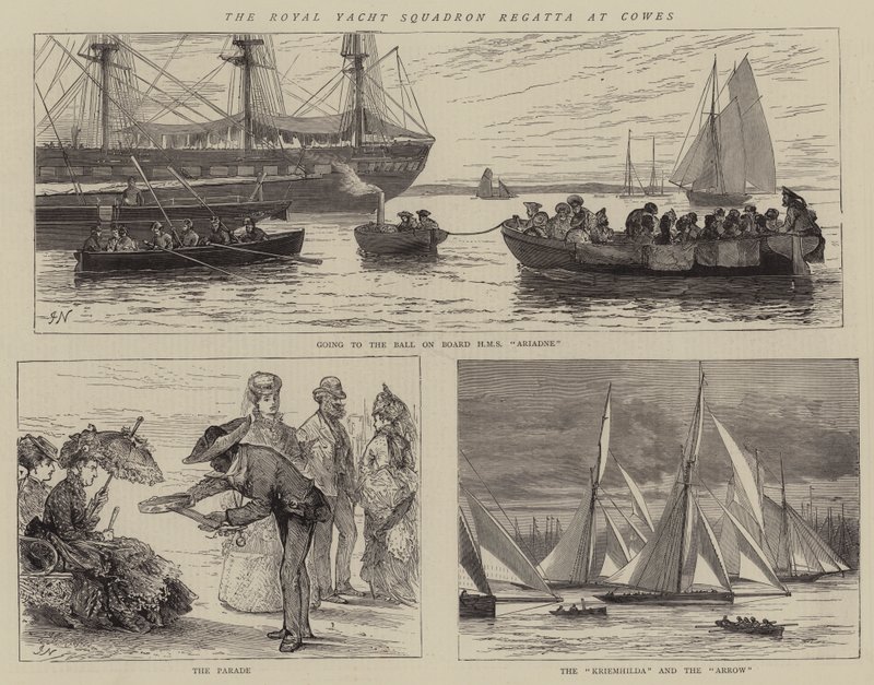 A Royal Yacht Squadron Regatta Cowes-ban alkotó: Joseph Nash