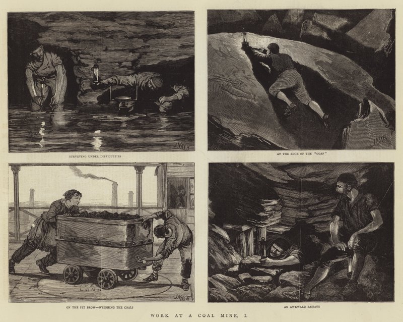 Munka egy szénbányában, I alkotó: Joseph Nash