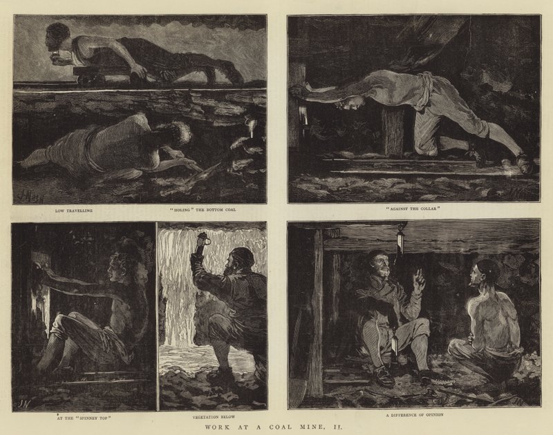 Munka egy szénbányában, II alkotó: Joseph Nash