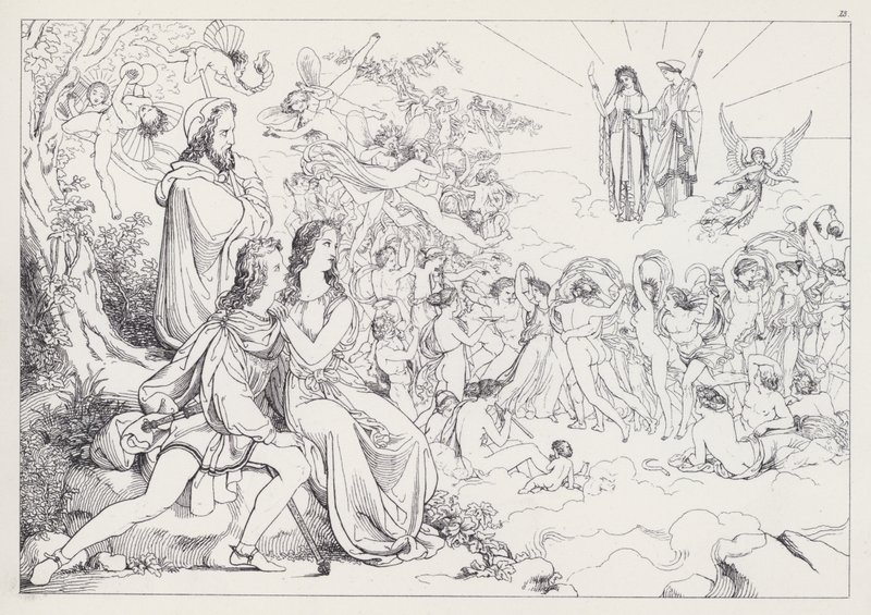 Shakespeares: A vihar, IV. felvonás, 1. jelenet alkotó: Joseph Noel after Paton