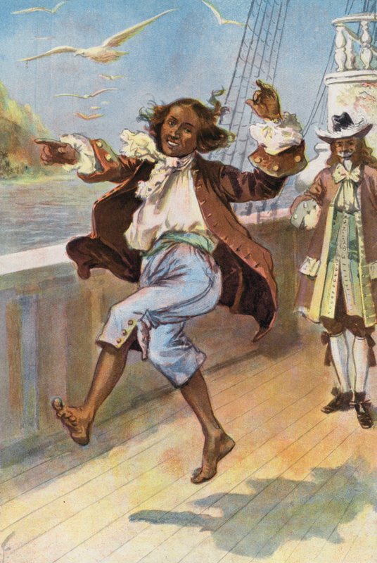Robinson Crusoe: Péntek táncolt és kapribogyó (színes litó) alkotó: Joseph (after) Finnemore