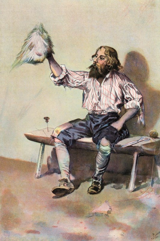 Robinson Crusoe: Csinálok magamnak egy sapkát (színes litó) alkotó: Joseph (after) Finnemore