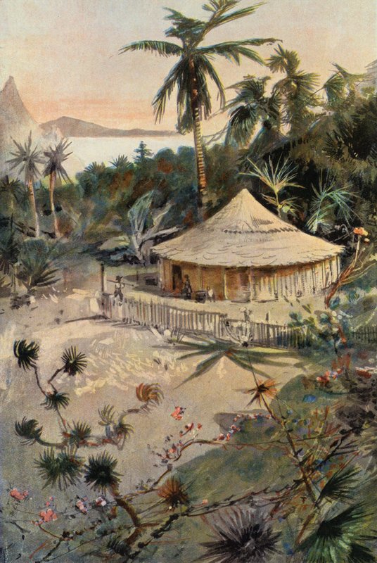 Robinson Crusoe: Will Atkins sátra (színes litó) alkotó: Joseph (after) Finnemore