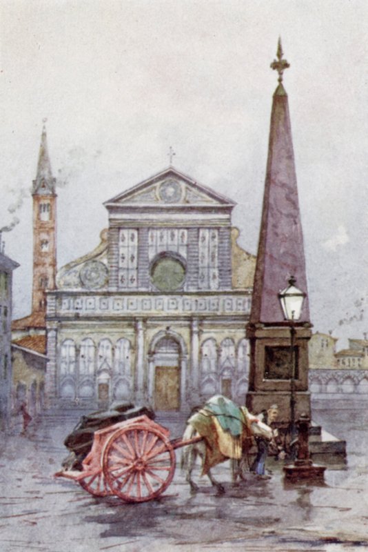 S Maria Novella templom, Firenze (színes litó) alkotó: Joseph (after) Finnemore