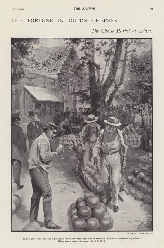 The Doing Market Edam, Hollandia (Litho) alkotó: Joseph (after) Finnemore