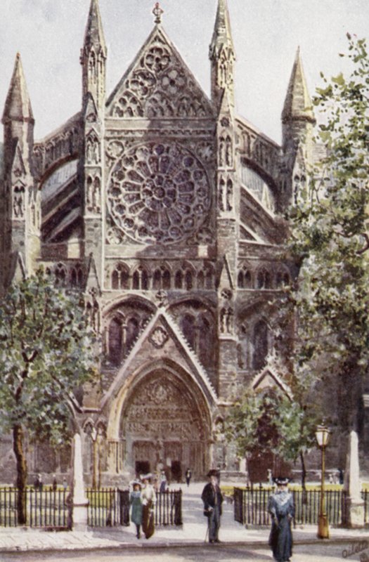Westminster Abbey, North Transept (színes litho) alkotó: Joseph (after) Finnemore