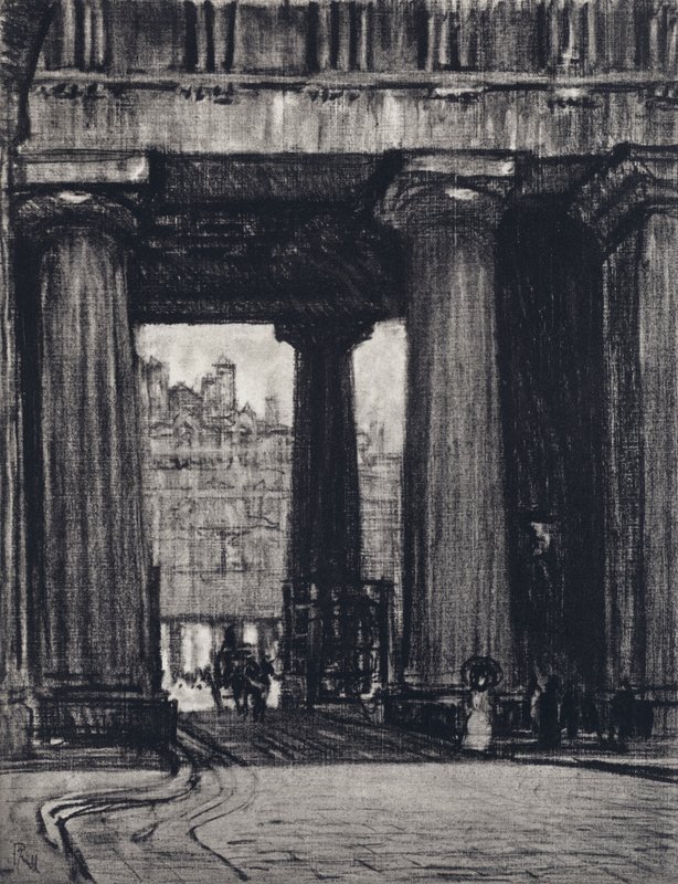 Euston pályaudvar (litho) alkotó: Joseph (after) Pennell