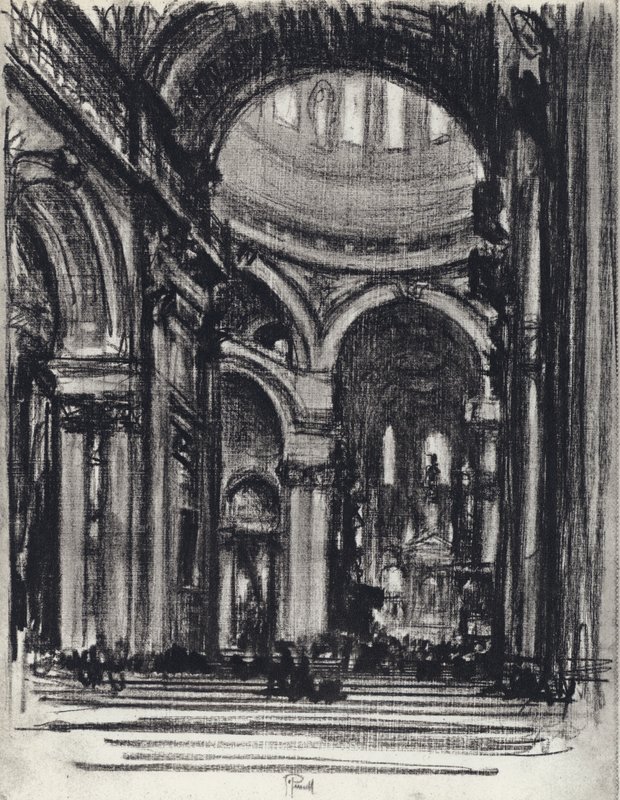 Szent Pál, A hajó (litho) alkotó: Joseph (after) Pennell