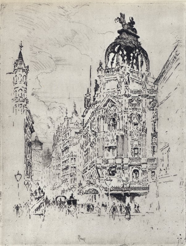 Hippodrom (litho) alkotó: Joseph (after) Pennell