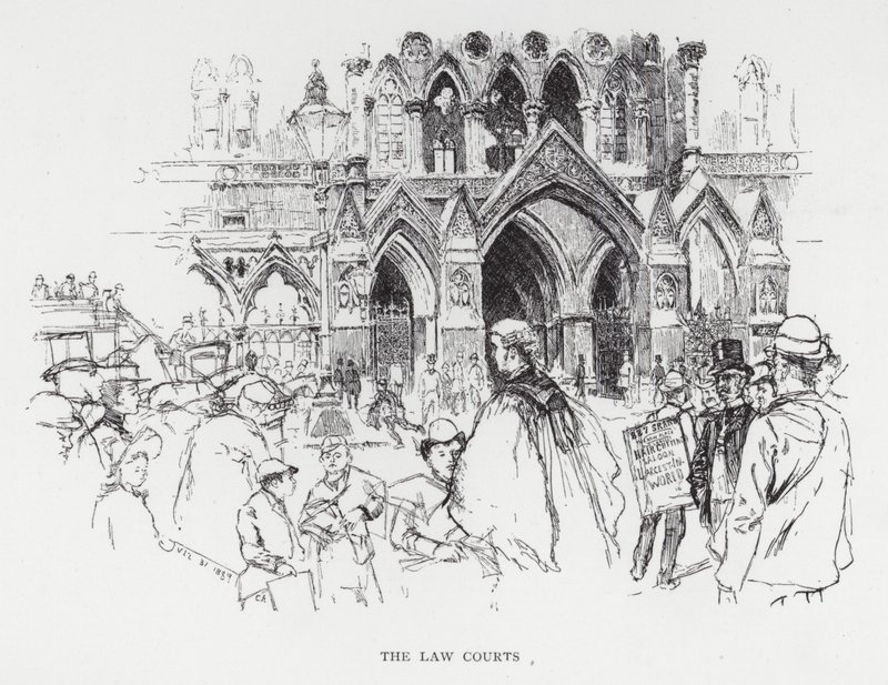 Törvénybíróságok (litho) alkotó: Joseph (after) Pennell