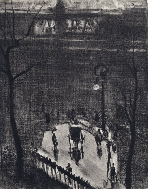 Charing Cross alatt (litho) alkotó: Joseph (after) Pennell
